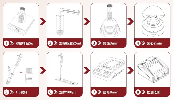豆瓣醬及火鍋底料黃曲霉B1檢測流程圖 豆瓣醬及火鍋底料黃曲霉B1檢測流程圖